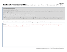 Business & the Role of Government, 1790-1900