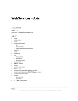 Webservices - Axis