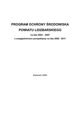 Program Ochrony Środowiska Dla Powiatu