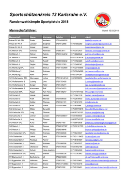 Sportschützenkreis 12 Karlsruhe Ev