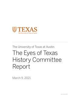 The Eyes of Texas History Committee Report