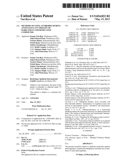 (10) Patent No.: US 9034822 B2