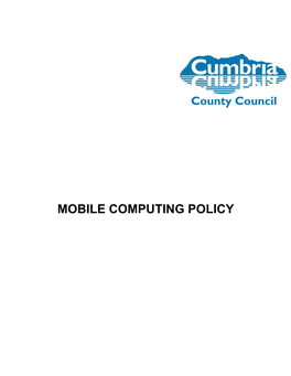 Mobile Computing Policy