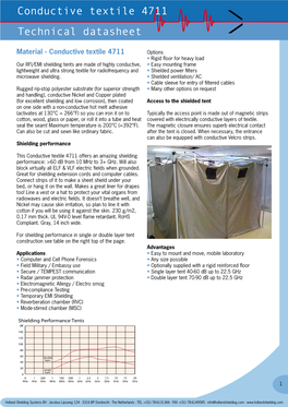 Conductive Textile 4711 Technical Datasheet