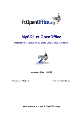 Mysql Et Openoffice