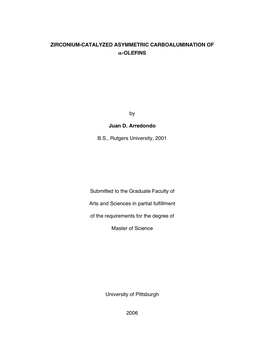 Zirconium-Catalyzed Asymmetric Carboalumination of Α-Olefins