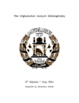 The 2011 Afghanistan Analyst Bibliography