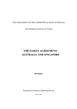 The Oakey Agreement: Australia and Singapore