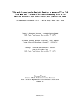 Pcbs and Oranochlorine Pesticide Residues in Young-Of-Year Fish