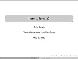 Intro to Iproute2