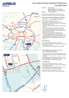 Zum Airbus Group-Standort Ottobrunn Mit Dem Auto