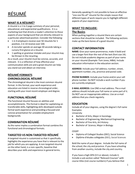 RESUME GUIDE.Pdf