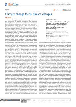 Climate Change Feeds Climate Changes