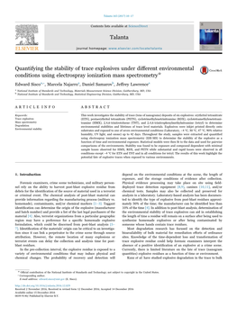 Quantifying the Stability of Trace Explosives Under Different