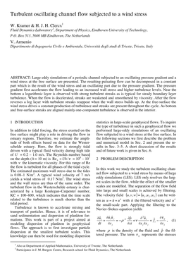 Turbulent Oscillating Channel Flow Subjected to a Wind Stress