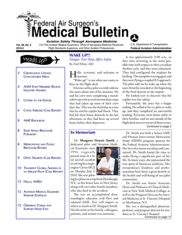 Federal Air Surgeon's Medical Bulletin • Vol