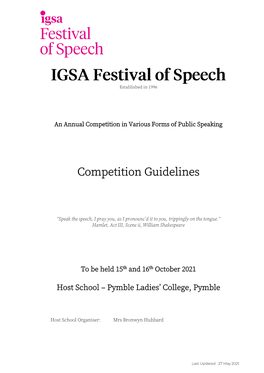 Competition Guidelines