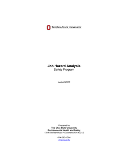 Job Hazard Analysis Safety Program