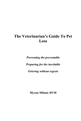 The Veterinarian's Guide to Pet Loss