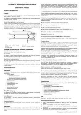 DILAPAN-S® Hygroscopic Cervical Dilator Instructions For