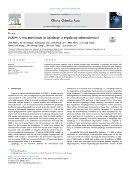 PCSK9 a New Participant in Lipophagy in Regulating