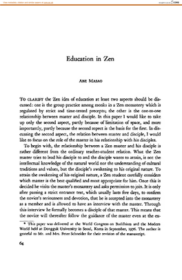 Education in Zen