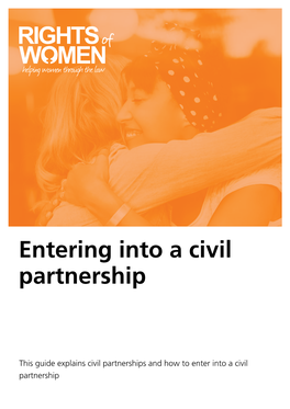 Entering Into a Civil Partnership