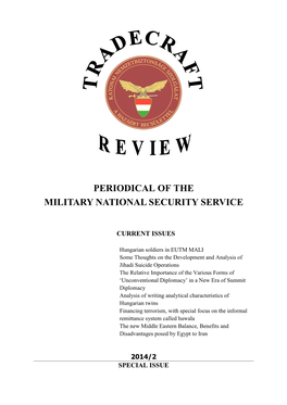 14/2 SPECIAL ISSUE Scientific Periodical of the Military National Security Service