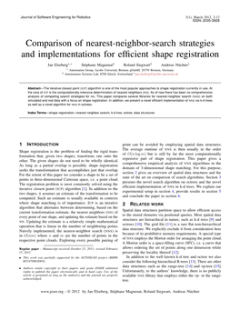 Comparison of Nearest-Neighbor-Search Strategies and Implementations for Efficient Shape Registration