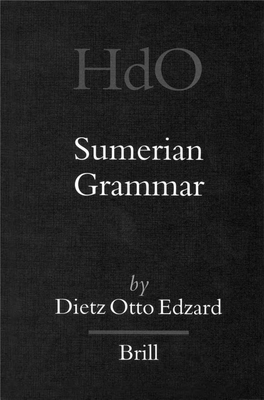 Sumerian Grammar-Society of Biblical Literature