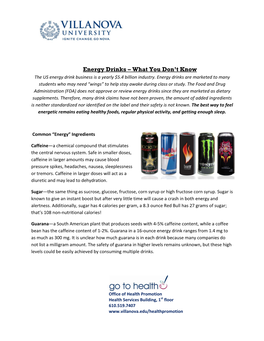 Energy Drinks – What You Don't Know