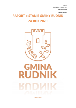 RAPORT O STANIE GMINY RUDNIK ZA ROK 2020