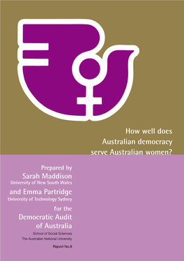 How Well Does Australian Democracy Serve Australian Women?