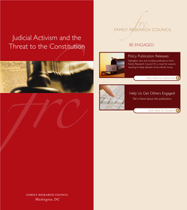 Judicial Activism and the Threat to the Constitution