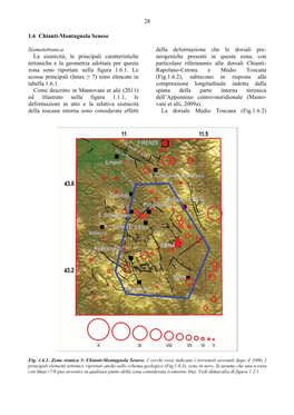 28 1.6 Chianti-Montagnola Senese Sismotettonica La Sismicità, Le