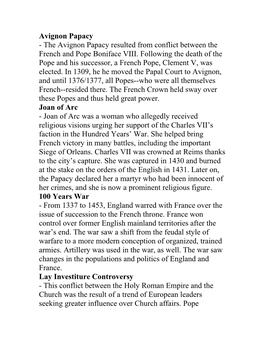 Avignon Papacy - the Avignon Papacy Resulted from Conflict Between the French and Pope Boniface VIII