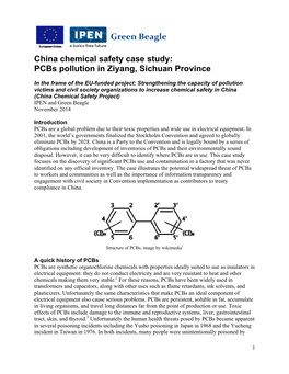 Pcbs Pollution in Ziyang, Sichuan Province