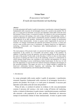 Il Successo È Nel Nome? Il Ruolo Dei Marchionimi Nel Marketing