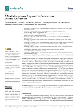A Multidisciplinary Approach to Coronavirus Disease (COVID-19)