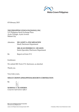 04/02/2015 Dreams Start for City of Dreams Manila