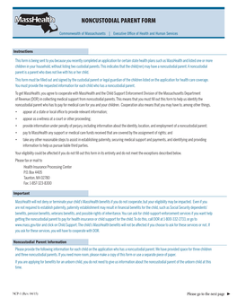 Non Custodial Parent Form