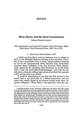 Dirty Harry and the Real Constitution Michael Stokes Paulsent