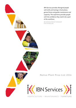 Native Plant Price List 2016