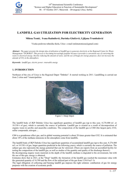 Landfill Gas Utilization for Electricity Generation