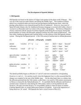 Spanish Sibilants