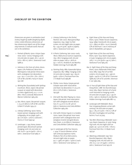 Checklist of the Exhibition