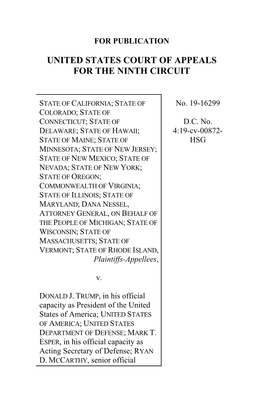 CALIFORNIA V. TRUMP Performing the Duties of the Secretary of the Army; RICHARD V