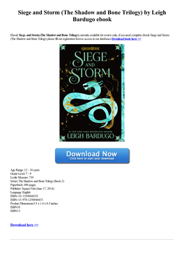 Siege and Storm (The Shadow and Bone Trilogy) by Leigh Bardugo Ebook