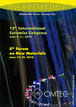 12Th International Ceramics Congress June 6-11, 2010