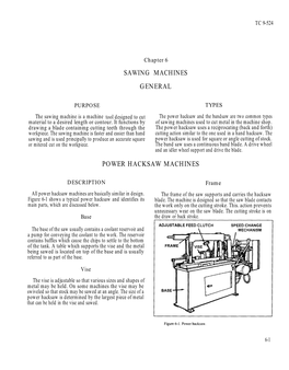 Sawing Machines General Power Hacksaw Machines